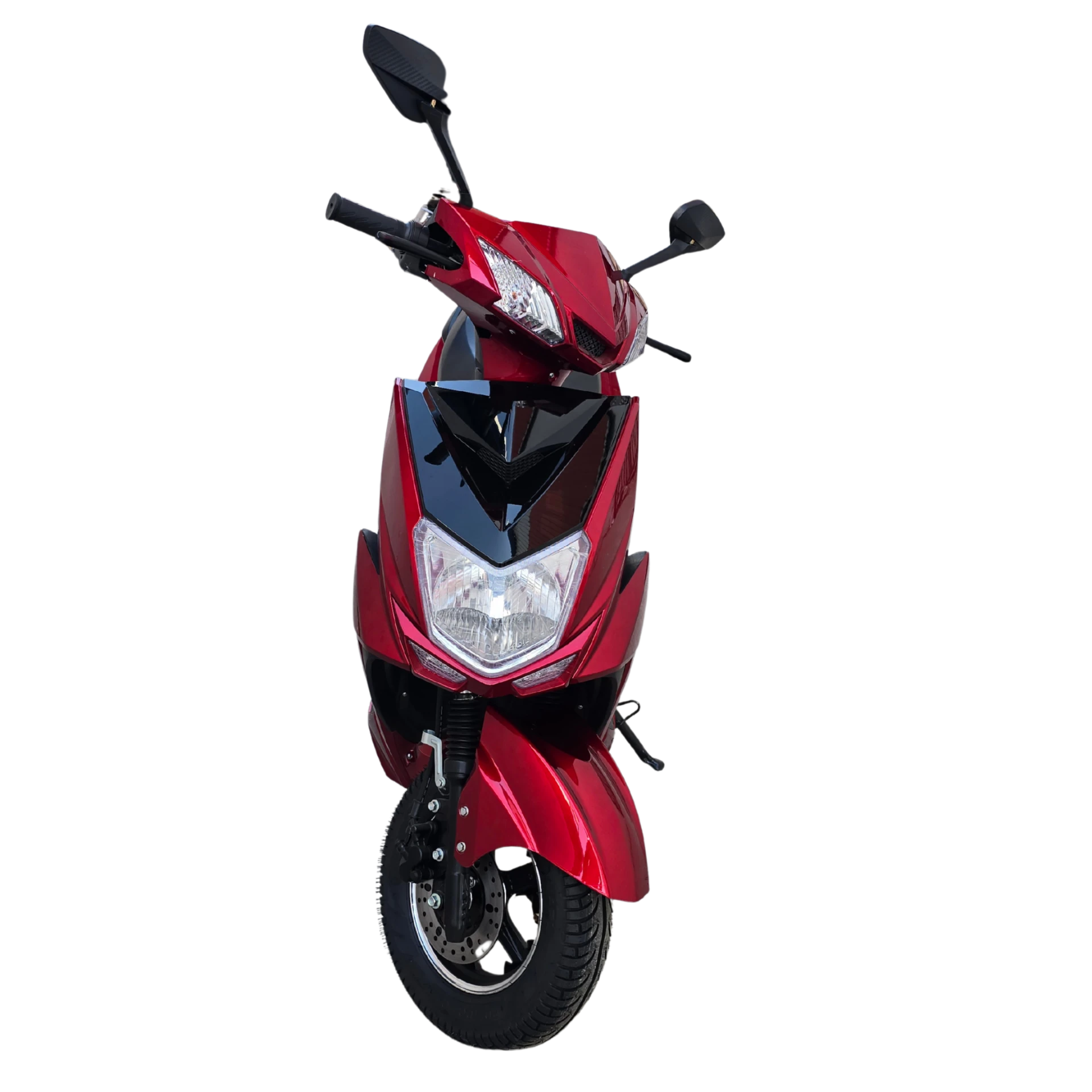eOxigen Zeus electric scooter front three-quarter view with single headlamp
