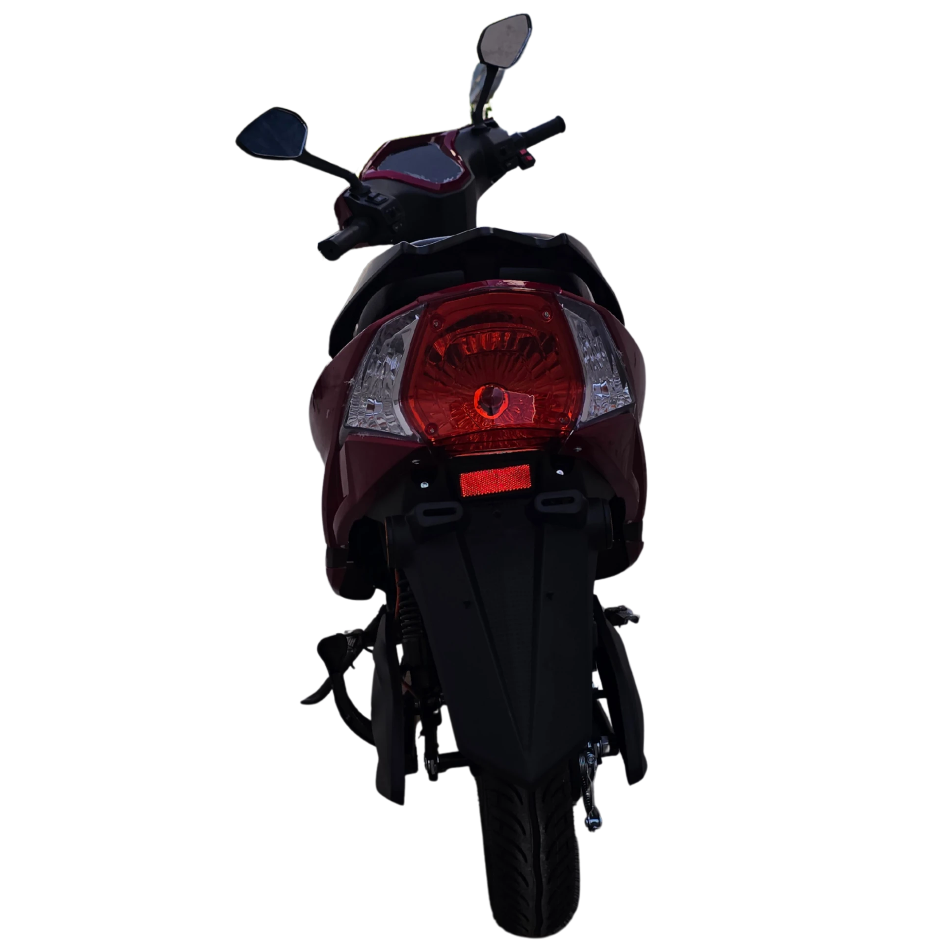 eOxigen Zeus electric scooter rear view with LED tail lamp