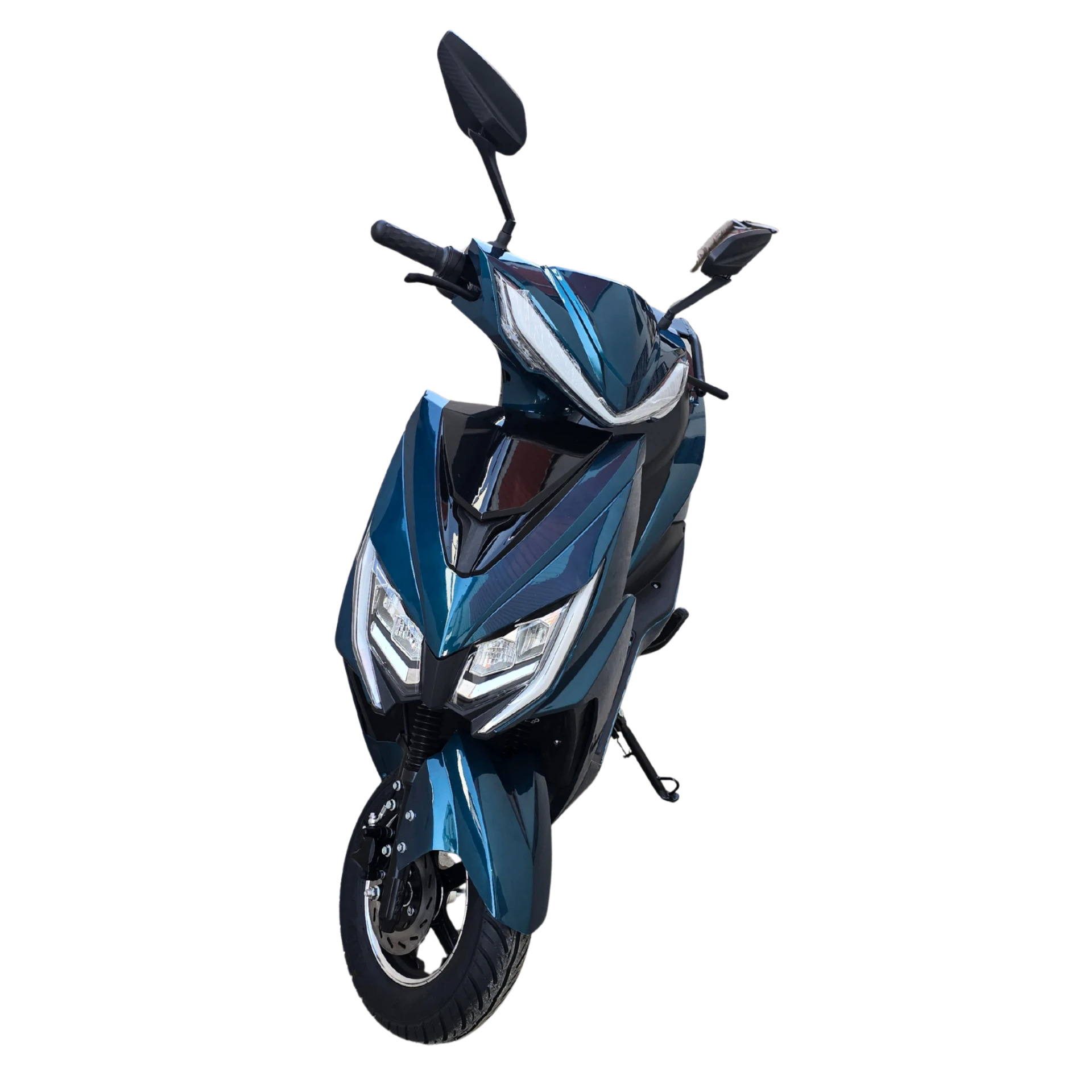 eOxigen Hera electric scooter front view showing double headlamp setup